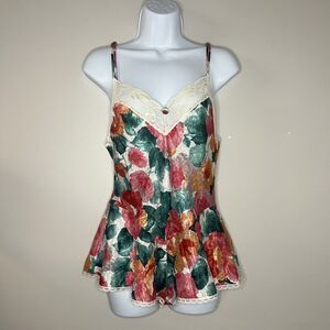 Vintage Maryann’s Boutique Floral Lace Lingerie Romper Size Small